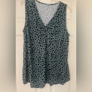 Lascana Leopard Print V-Neck Sleeveless Top / Size 12/14